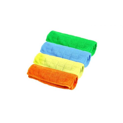   (4 Pack) Spotless Microfiber Cleaning Cloths - Bright Colors
