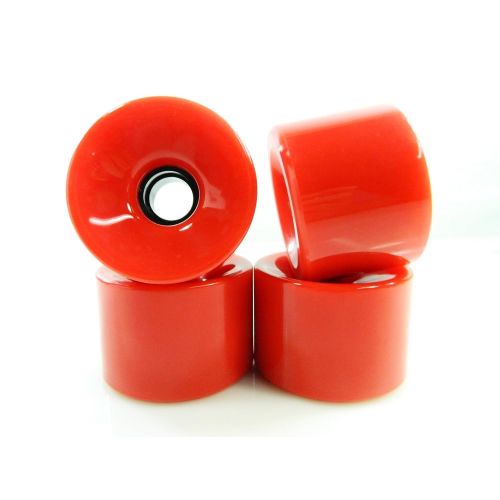  [BLANKNYC] 60mm Gel Solid Color Longboard Skateboard Wheels (Solid Red)