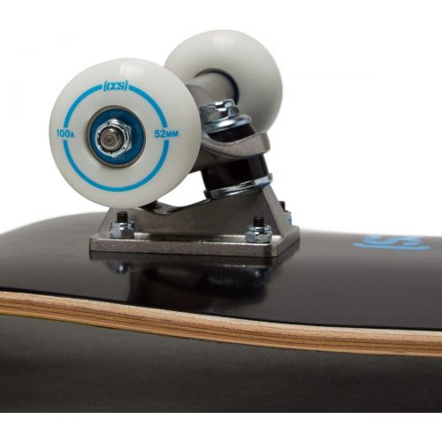  [아마존베스트]CCS Skateboard Complete - Color Logo and Natural Wood - Fully Assembled - Includes Skateboard Tool and Stickers