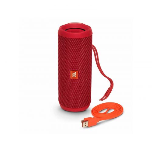 제이비엘 JBL FLIP 4 Red Portable Bluetooth Speaker & Plugable Bluetooth USB Adapter
