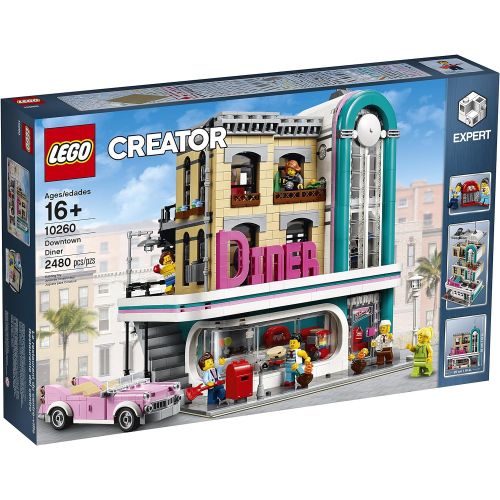  [무료배송] 레고 크리에이터 다운타운 레스토랑 LEGO Creator Expert Downtown Diner 10260 Building Kit, Model Set and Assembly Toy for Kids and Adults (2480 Pieces)