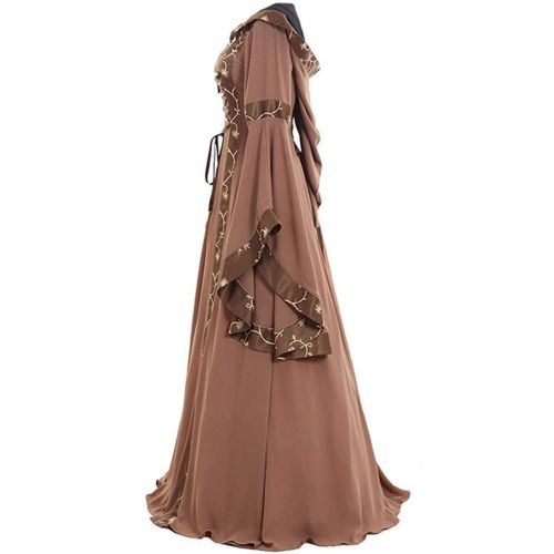  ♡QueenBB♡ Women's Dresses ♡QueenBB♡ Womens Maria Olive Green&Copper Victorian Dress Costume Renaissance Medieval Wedding Cosplay Dress Gown