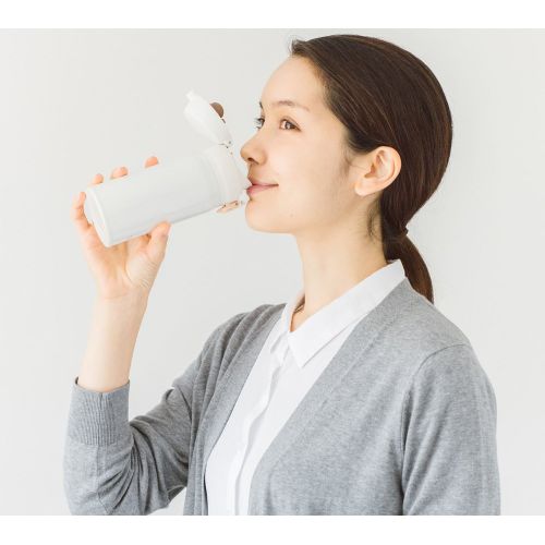 써모스 Thermos Water Bottle Vacuum Insulation Cellular Phone Mug [one-Touch Open Type] 0.35L Pearl White JNL-352 PRW
