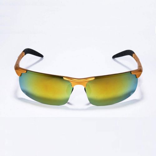  SX Aluminum-Magnesium Polarized Sunglasses, Fashion Coated Reflective Trend Driving Glasses (Color : Gold)