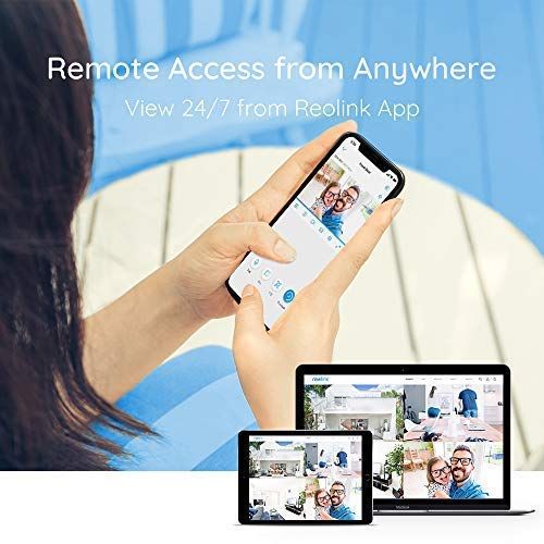  REOLINK Reolink 8CH 5MP PoE Home Security Camera System, 4 x Wired 5MP Outdoor PoE IP Cameras, 5MP 8 Channel NVR Security System w 2TB HDD for 724 Recording RLK8-420D4-5MP