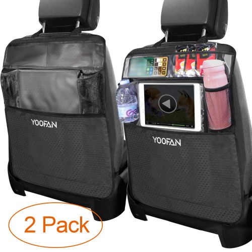  [아마존 핫딜]  [아마존핫딜]YOOFAN 2 Stueck Auto Rueckenlehnenschutz, Grosse Taschen und iPad-/Tablet-Fach, Auto Ruecksitz Organizer, Wasserfester Autositz Rueckenschutz, Kick-Matten-Schutz in Universeller Passfor