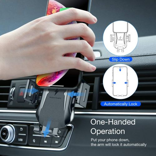  [아마존 핫딜]  [아마존핫딜]FLOVEME Handyhalter Fuers Auto Mit Ladestation Lueftung, Induktiv Qi Wireless Charger KFZ Handyhalterung Fuer iPhone XS/XS Max/XR/X/8/8P, Galaxy Note 9/S9/S9+/Note 8/S8/S8+/S7 usw.