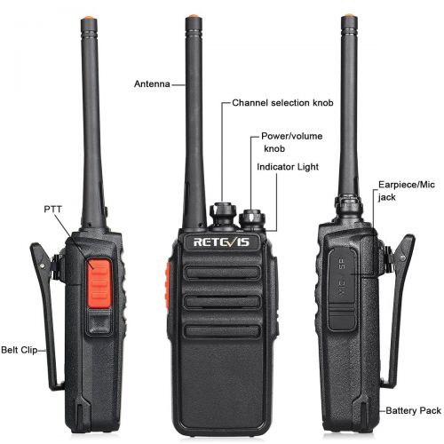  Retevis H-777S Two-way Radios License-Free Rechargeable Walkie Talkie with USB Charger (4 pack)