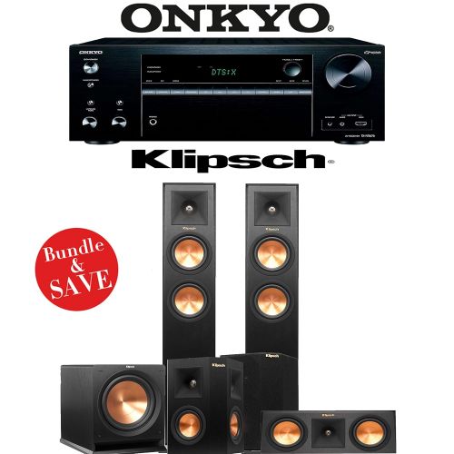 클립쉬 Klipsch Reference Premiere RP-250F 5.1-Ch Home Theater System with Onkyo TX-NR676 7.2-Ch 4K Network AV Receiver