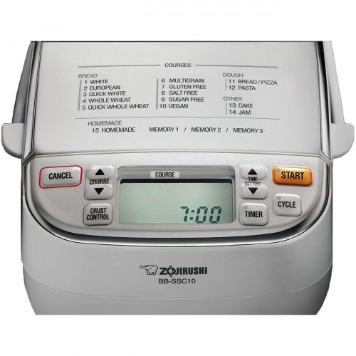  Zojirushi BB-SSC10 Home Bakery Maestro Breadmaker, Premium White Includes Bread Making Book, Measuring Spoon Set and Oven Mitt