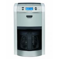KRUPS KM8105 12-Cup Die-Cast Programmable Coffee Maker with Stainless Steel Housing, Silver