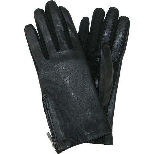  ISOTONER Isotoner Womens smarTouch Stretch Leather Glove with Side Zipper