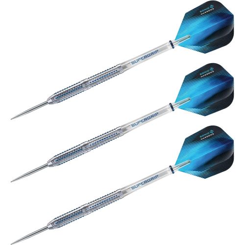  Harrows Sonic 90% Tungsten, Coated with Blue Titanium Nitride & Powerful Grip Cuts, Steel Tip 26G #10404