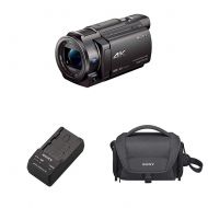 Sony 4K HD Video Recording FDRAX33 Handycam Camcorder with Carrying Case and Travel Charger