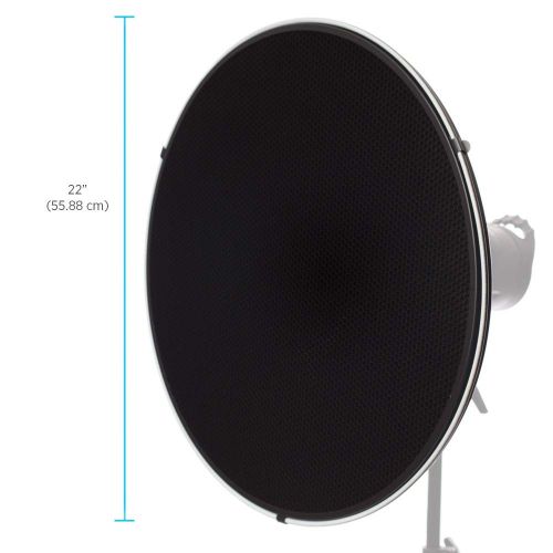  Fovitec - 1x 28 inch Bowens Mount Photography Beauty Dish - [Aluminum][Lightweight][White][Strobe & Monolight Compatible][Grid Not Included]