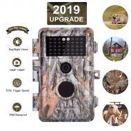 BlazeVideo Game Hunting Trail Camera 16MP 1080P Video Monitoring Deer Wildlife Cam 0.6S Trigger Motion Activated No Glow Infrared Security 65Ft Night Version IP66 Waterproof & Pass