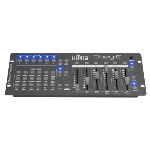  CHAUVET DJ Chauvet Obey 6 6-Channel DMX Universal DJ Lighting Controller | Up to 6 Fixtures (2 Pack)