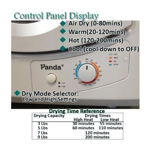 Panda 2.65 cu.ft Compact Laundry Dryer, White