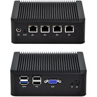 Qotom-Q190G4U-S02 Mini Computer Quad Core Intel J1900 Celeron Pfsense as Firewall Router Mini PC (4G RAM + 16G SSD + 150M WiFi)