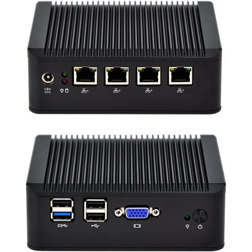  Qotom-Q190G4U-S02 Mini Computer Quad Core Intel J1900 Celeron Pfsense as Firewall Router Mini PC (4G RAM + 16G SSD + 150M WiFi)