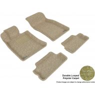 상세설명참조 3D MAXpider Complete Set Custom Fit Floor Mat for Select MINI Cooper/Cooper-S Models - Classic Carpet (Tan)