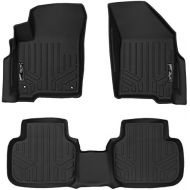 상세설명참조 MAXLINER Floor Mats 2 Row Liner Set Black for 2012-2018 Dodge Journey with 1st Row Dual Floor Hooks