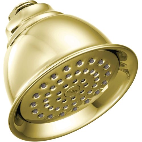  상세설명참조 Moen 6302P One Function 4 3/8-Inch Diameter Spray Head Moenflo XL Showerhead, Polished Brass