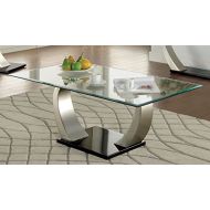 상세설명참조 Furniture of America Kassius Modern Coffee Table, Metallic Finish