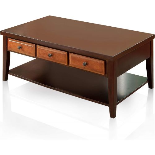  상세설명참조 247SHOPATHOME Albion Coffee Table, Dark Oak/Dark Cherry