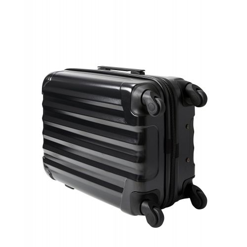  상세설명참조 Genius Pack Hardside Luggage Spinner - Smart, Organized, Lightweight Suitcase - TSA Approved Maximum Allowance Cabin Size (Carry On (21.5), Aerial - Brushed Chrome)