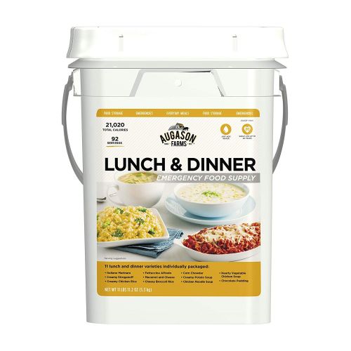  상세설명참조 Augason Farms Lunch & Dinner Emergency Food Supply 11 lbs 11.2 oz 4 Gallon Pail (1-Pail)