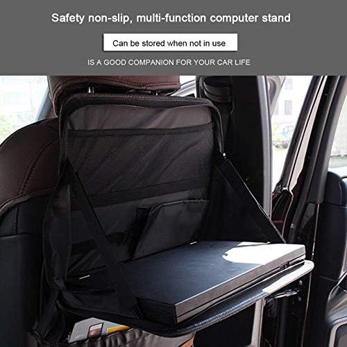  상세설명참조 Daphot-Store - Car Vehicle Foldable Computer Stand Car Rear Back Seat Folding Table Multifunction Auto Organizer Net Pocket Car Accessories