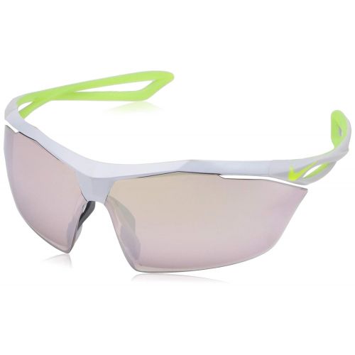 나이키 상세설명참조 Nike EV0914-070 Vaporing M Frame Speed Tint with Extra White Lens Sunglasses, Pure Platinum/Volt