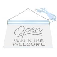 상세설명참조 ADVPRO Open Walk Ins Welcome Barber Shop LED Neon Sign Red 24 x 16 Inches st4s64-j398-r