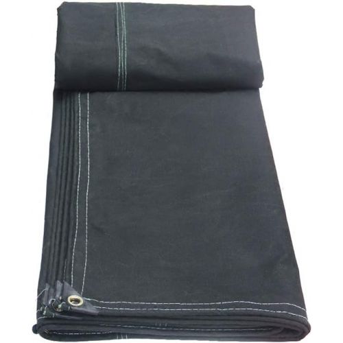  상세설명참조 Oil Wax Canvas Waterproof Tarpaulin, Outdoor Roof Asphalt Rain Sunscreen Cover Tarpaulin, Black, 22 Meters