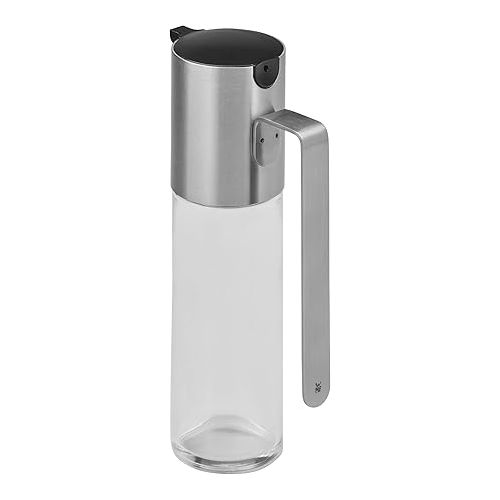  WMF Basic Vinegar Oil Dispenser 120 ml, Vinegar and Oil Dispenser with Aroma Lid, Return Opening, Glass Container, Cromargan Matte Stainless Steel