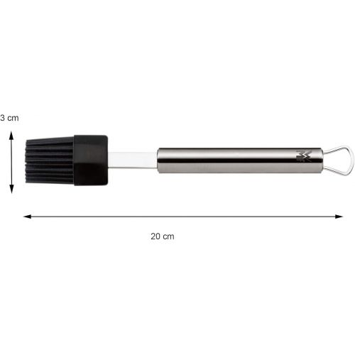  WMF Profi Plus Silikon-Backpinsel 20 cm, Cromargan Edelstahl, teilmattiert, Kochpinsel, Silikonborsten, Marinadenpinsel, spulmaschinengeeignet, hitzebestandig bis 200°C