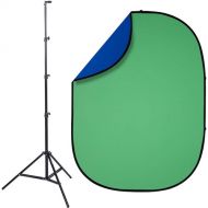Studio Essentials Pop-Up Background Kit (Chroma Green/Blue, 5 x 6.5')