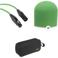 B&H Photo Video Performance Microphone Windscreen and XLR Cable ID Kit (Green)