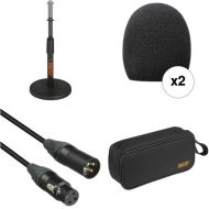 B&H Photo Video Handheld Microphone Accessory Kit with Pouch and Desk Stand