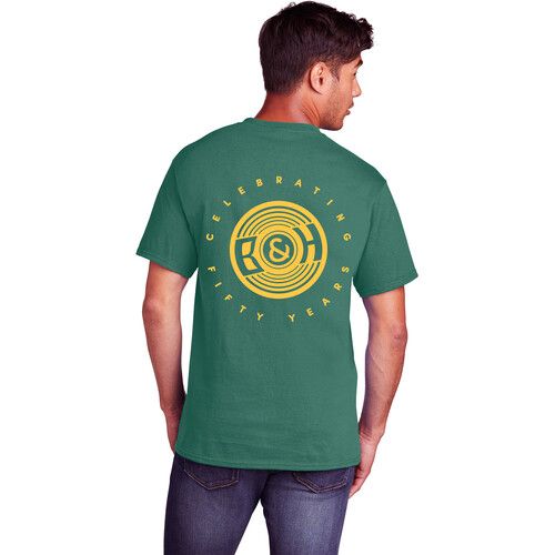  B&H Photo Video Commemorative T-Shirt with 1973 B&H Logo Graphics (Green, Small, Special 50th Anniversary Edition)