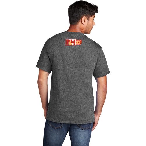  B&H Photo Video Commemorative T-Shirt with Mode Dial & B&H Logo Graphics (Dark Heather Gray, XL, Special 50th Anniversary Edition)