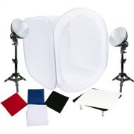 Studio Essentials Tabletop Fluorescent 2-Light Product Photography Kit