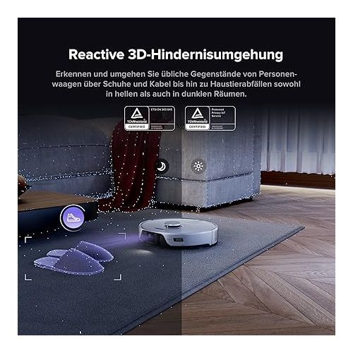  roborock S8 Pro Ultra Robot Vacuum Cleaner with Wiping Function Suction Station, Self-Washing/Self-Drying/Self-Draining / Self-Cleaning Robot Vacuum Cleaner, 3D Obstacle Bypassage, 6000Pa