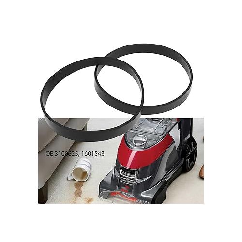  2 Pack Drive Belt Compatible with Bissell ProHeat Essential & DeepClean Carpet Cleaner 8852 1200R 1210 12108 88522 8852R 8852T 9585 88523 88524