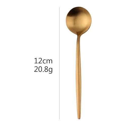  BISDARUN Gold Kaffeeloffel Edelstahl Teeloffel Mini Kuchen Loffel 12CM /4.8 Inches Set von 10