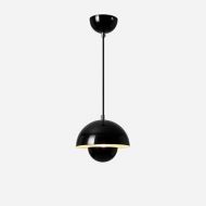 WQCSH Minimalism Chandelier Originality Simplicity Flower Buds Design Modern Style Restaurant Bedside Lamp Kitchen Office Storage Bar Decorate E27 Base New Hanging Chandelier Black