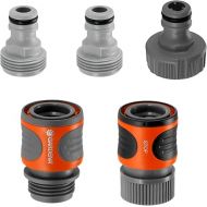 Gardena 36004 5-teiliges Schnellverbinder-Starter-Set, fur jeden 5/8 Zoll oder 1/2 Zoll Gartenschlauch, Sprinkler oder Spruhduse, Made in Germany (Innenproduktfarbe kann variieren)