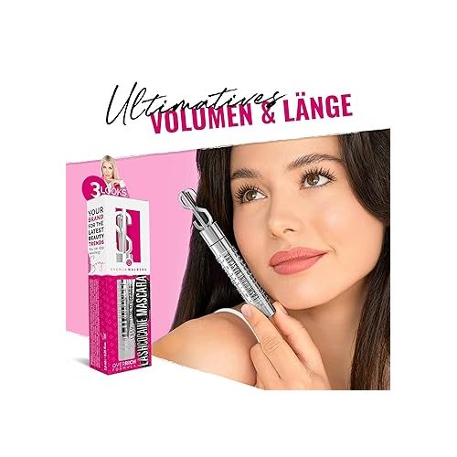  Lashcocaine Overrich Mascara - New 3Looks Technology - Mascara Supports Natural Eyelash Growth - Trendy Black Mascara by Svenja Walberg - Wipe-Proof - Vegan - Made in Germany