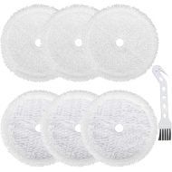 QAQGEAR SpinWave Soft Pads for Bissell 3115 SpinWave Hard Floor Expert Wet and Dry Robot Vacuum Cleaner Accessories Microfibre Cleaning Pads with Cleaning Brush (Pack of 6)